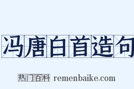 冯唐白首造句是什么意思的图片
